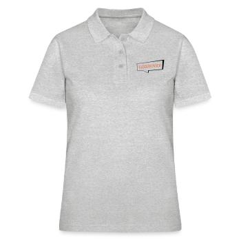 Félicitations bicolore - Polo Femme - gris chiné - Devant - Ailine (174cm)