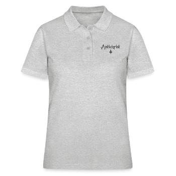 Antichrist - Lucifer - Polo Femme - gris chiné - Devant - Ailine (174cm)