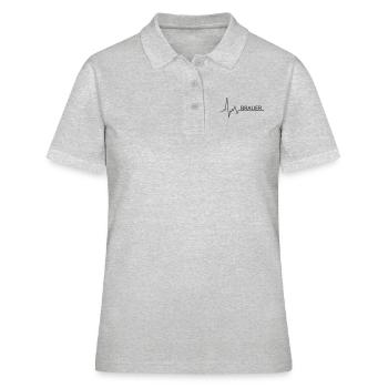 herzschlag brauer - Frauen Polo Shirt - Grau meliert - Vorne - Ailine (174cm)
