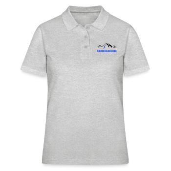 Snowboarding - Frauen Polo Shirt - Grau meliert - Vorne - Ailine (174cm)