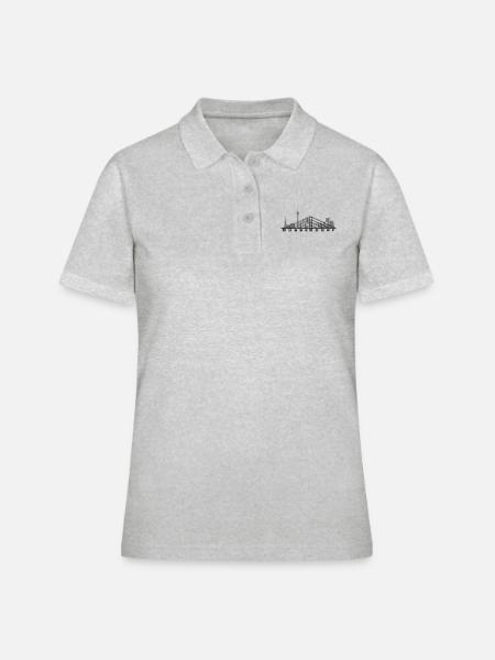 Düsseldorf - Polo Femme - gris chiné