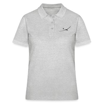 Planeur Association Aerolub cadeaux Sports de plein air - Polo Femme - gris chiné - Devant - Ailine (174cm)
