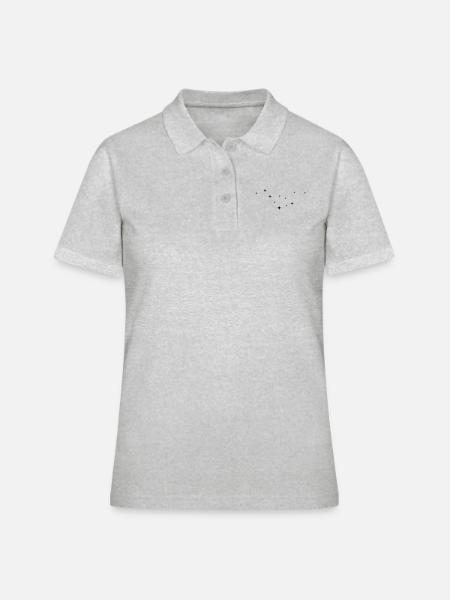 mypokerfashion_fond_etoiles - Frauen Polo Shirt - Grau meliert