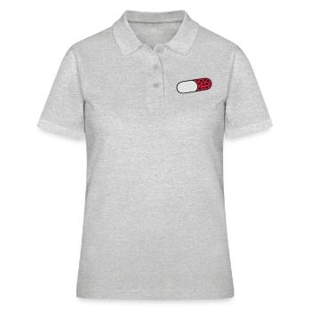 pill pilule - Polo Femme - gris chiné - Devant - Ailine (174cm)