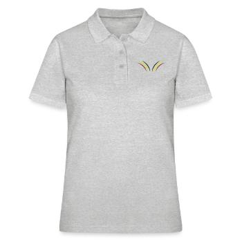 krallen belgien - Frauen Polo Shirt - Grau meliert - Vorne - Ailine (174cm)