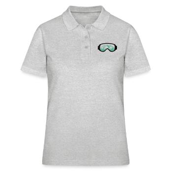 Skibrille - Frauen Polo Shirt - Grau meliert - Vorne - Ailine (174cm)