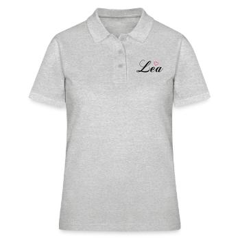 name lea - Frauen Polo Shirt - Grau meliert - Vorne - Ailine (174cm)