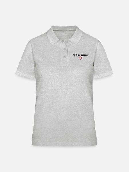 Made in Toulouse - croix occitane - Polo Femme - gris chiné
