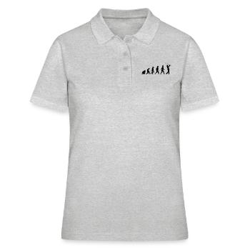 Evolution Golf Golfer Golfer Terrain de golf - Polo Femme - gris chiné - Devant - Ailine (174cm)