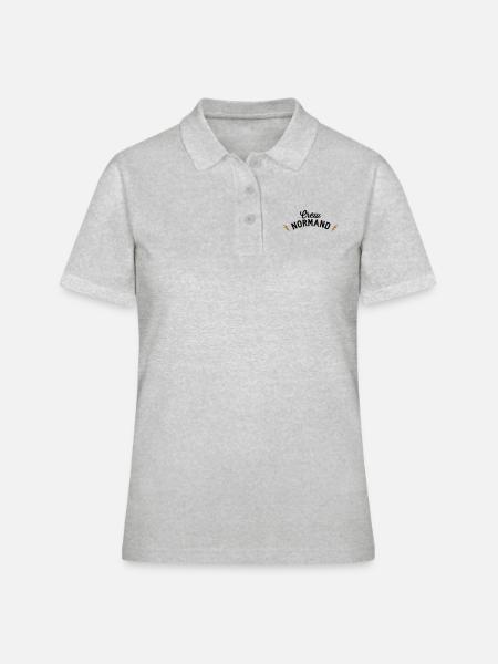United Normandy - Polo Femme - gris chiné