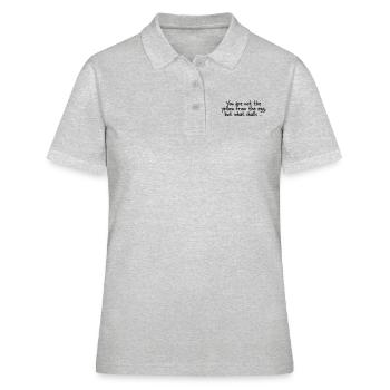 The yellow from the egg - Frauen Polo Shirt - Grau meliert - Vorne - Ailine (174cm)
