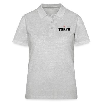 TOKYO - Polo Femme - gris chiné - Devant - Ailine (174cm)