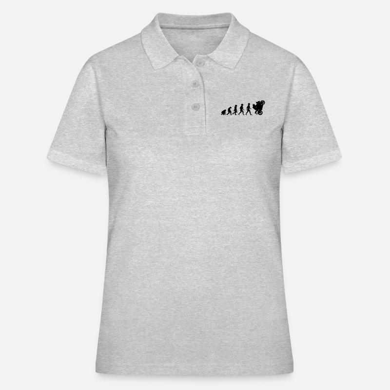 Evolution Superbikes Moto Biker course - Polo Femme - gris chiné