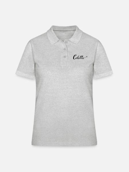 colette - Polo Femme - gris chiné