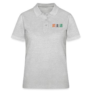 PATH OF THE WARRIOR - JAPAN - SAMURAI - Women's Polo Shirt - heather grey - Front - Ailine (174cm)