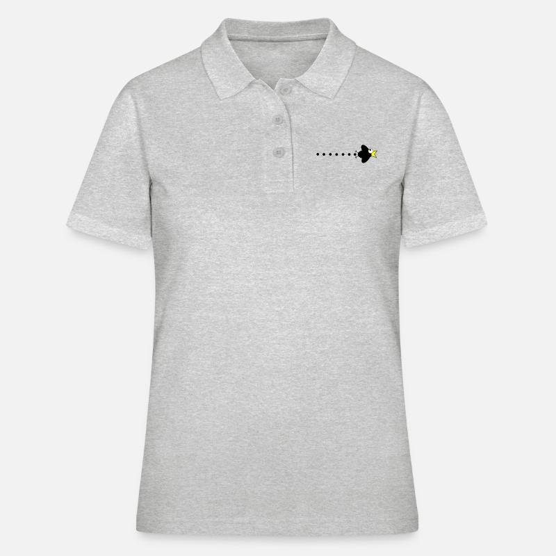 Corbeau manga - Polo Femme - gris chiné