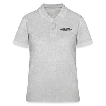 Steine sind ok - Frauen Polo Shirt - Grau meliert - Vorne - Ailine (174cm)
