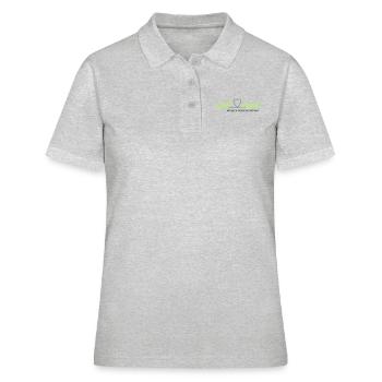 feelgood inderpfalz GRÜN WWW - Frauen Polo Shirt - Grau meliert - Vorne - Ailine (174cm)