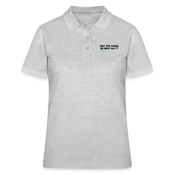 May the force be with you - Frauen Polo Shirt - Grau meliert - Vorne - Ailine (174cm)