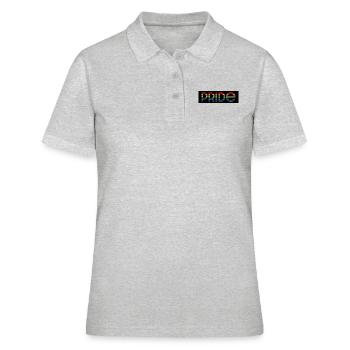 Pride rainbow black background - Frauen Polo Shirt - Grau meliert - Vorne - Ailine (174cm)