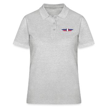 Coupe du monde des supporters de France - Polo Femme - gris chiné - Devant - Ailine (174cm)