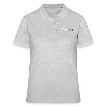 techno no to humor technology - Women's Polo Shirt - heather grey - Front - Ailine (174cm)