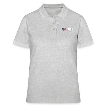 Enflammé | Élection 2024 - Polo Femme - gris chiné - Devant - Ailine (174cm)