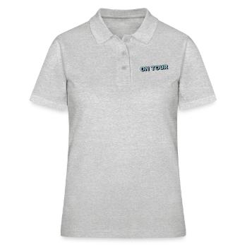 on tour - Frauen Polo Shirt - Grau meliert - Vorne - Ailine (174cm)