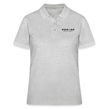 be different pianist - Frauen Polo Shirt - Grau meliert - Vorne - Ailine (174cm)