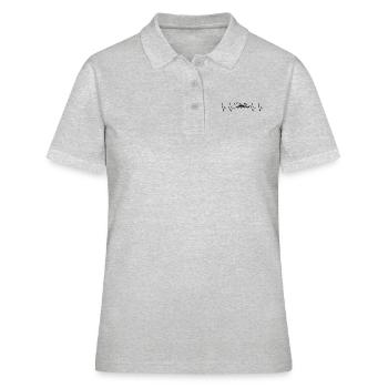 Dameuse Heartbeat Gift Véhicule Piste - Polo Femme - gris chiné - Devant - Ailine (174cm)