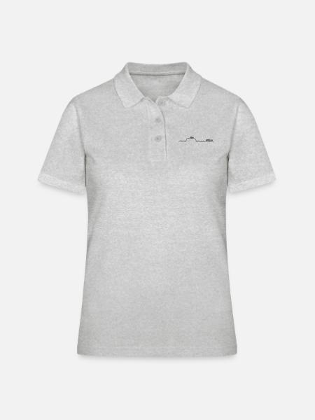athènes Αθήνα horizon - Polo Femme - gris chiné