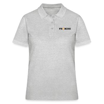 Bitcoin est une promesse - Polo Femme - gris chiné - Devant - Ailine (174cm)