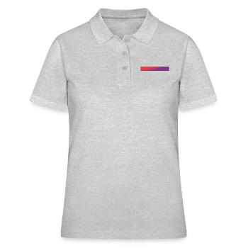 Barres dégradées rouges et violettes - Polo Femme - gris chiné - Devant - Ailine (174cm)