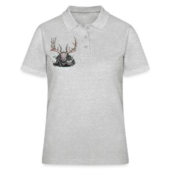 Cernunnos - Frauen Polo Shirt - Grau meliert - Vorne - Ailine (174cm)