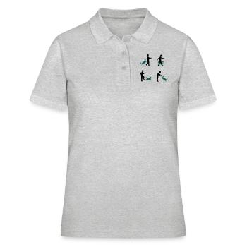 Dog Dancing 3-1 - Women's Polo Shirt - heather grey - Front - Ailine (174cm)