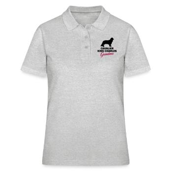 Cavalier King Charles - Frauen Polo Shirt - Grau meliert - Vorne - Ailine (174cm)