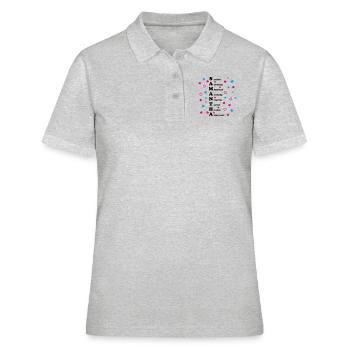 Samantha - Frauen Polo Shirt - Grau meliert - Vorne - Ailine (174cm)