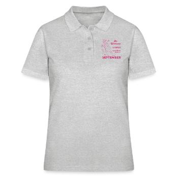 Keine Frau ist perfekt, außer denen … - Frauen Polo Shirt - Grau meliert - Vorne - Ailine (174cm)