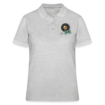 J’adore le Hip Hop T (Lucky Mushroom) - Polo Femme - gris chiné - Devant - Ailine (174cm)