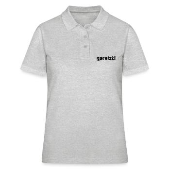 Irritable! Statement Angry - Women's Polo Shirt - heather grey - Front - Ailine (174cm)