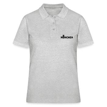 München Bayern Minga Stadt Bavaria Frauenkirche - Frauen Polo Shirt - Grau meliert - Vorne - Ailine (174cm)
