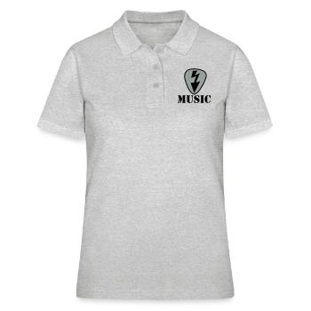 gitarre - Frauen Polo Shirt - Grau meliert - Vorne - Ailine (174cm)