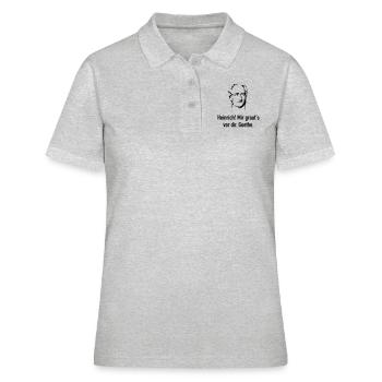 Goethe: Heinrich! Mir graut's vor dir. - Frauen Polo Shirt - Grau meliert - Vorne - Ailine (174cm)