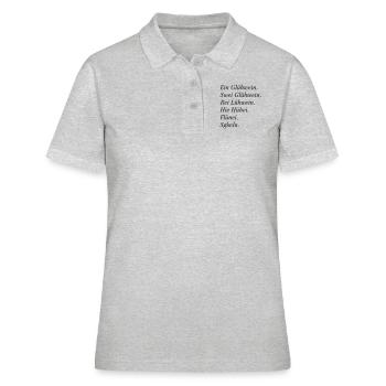 Glühwein-Abend - Frauen Polo Shirt - Grau meliert - Vorne - Ailine (174cm)