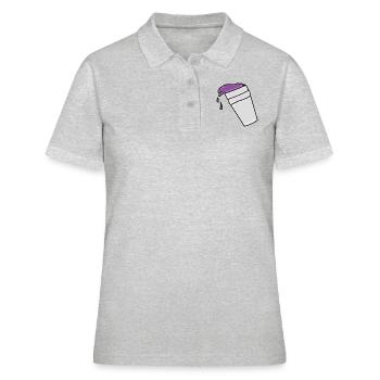 PurpleLean - Polo Femme - gris chiné - Devant - Ailine (174cm)