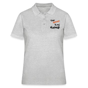 Your workout is my warmup - Frauen Polo Shirt - Grau meliert - Vorne - Ailine (174cm)
