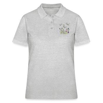 Wichtig - Frauen Polo Shirt - Grau meliert - Vorne - Ailine (174cm)