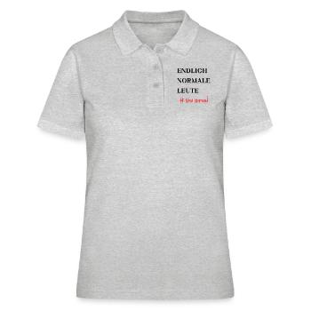 Endlich Normale Leute #now normal - Frauen Polo Shirt - Grau meliert - Vorne - Ailine (174cm)
