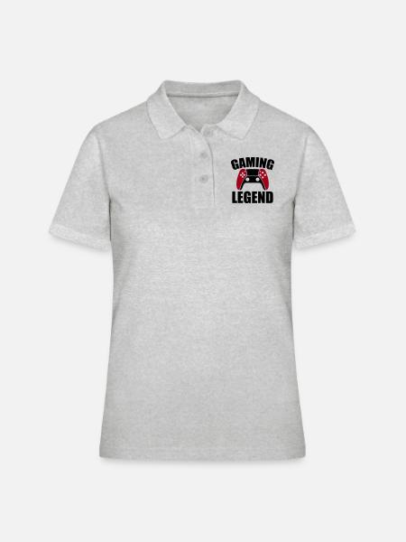 gaming legend - Frauen Polo Shirt - Grau meliert