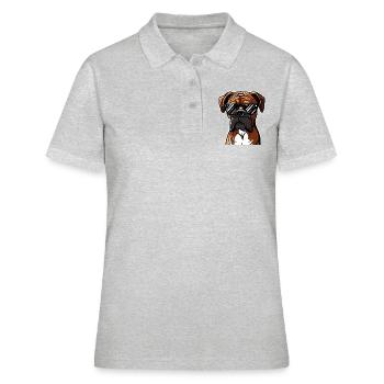 Chiot boxer mignon - Polo Femme - gris chiné - Devant - Ailine (174cm)